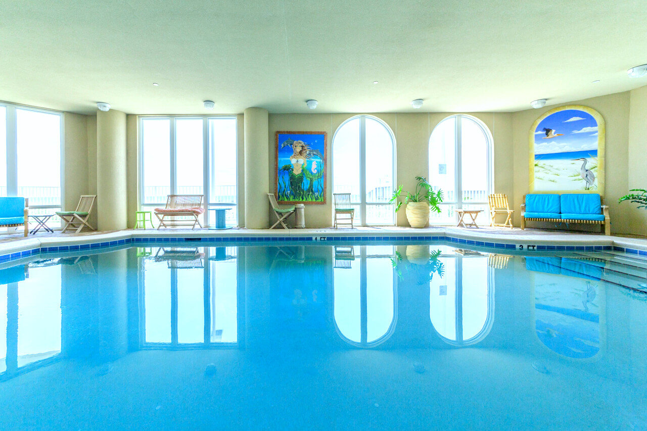 La Riva in Perdido Key indoor pool with ocean view